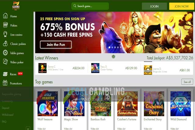 7Reels Casino Homepage