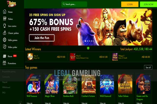7Spins Casino Homepage