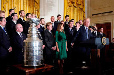 Pittsburgh Penguins Visit White House And Meet President Trump