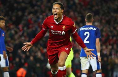 Virgil Van Dijk scores winner vs Everton FC in FA Cup Third Round 2018