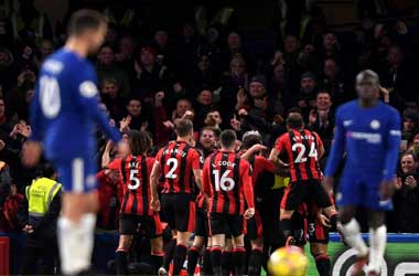 Bournemouth celebrate win-against Chelsea: January 31st 2018