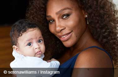 Serena Williams with Alexis Olympia