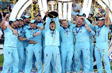 England celebrate winning the ICC World Cup 2019