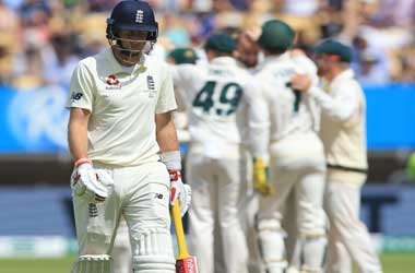 Joe Root looking downbeat as Australia celebrate during Ashes 1st Test 2019