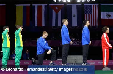 Race Imboden 'takes a knee' during Pan American Games 2019