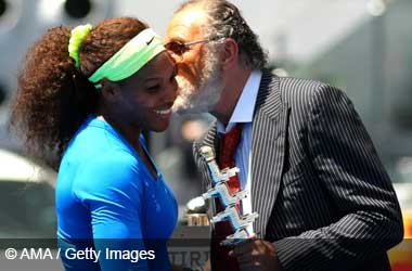 Serena William and Ion Tiriac at Madrid Open 2012