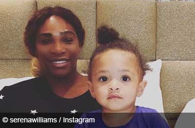 Serena Williams with Alexis Olympia