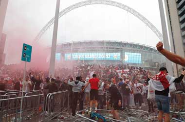 Chaos at Wembley during Euro 2020 Final