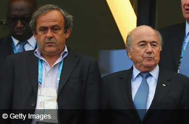 Michel Platini and Sepp Blatter