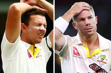 Josh Hazelwood and David Warner