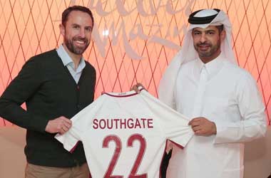 Gareth Southgate and Nasser al Khater