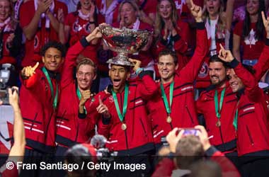 Canada celebrate winning Davis Cup 2022