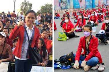 Chhim Sithar and a sit in protest at NagaWorld