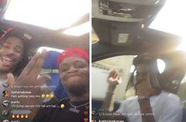 Ja Morant holds a gud for second time during a Live Instagram stream