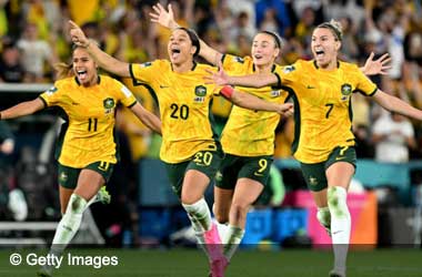 Australia celebrate making into the semi-finals of FIFA Women's World Cup 2023