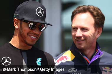 Lewis Hamilton and Christian Horner