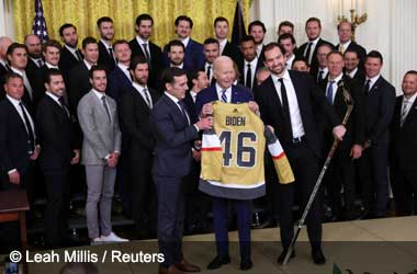 President Joe Biden meets the Las Vegas Golden Knights