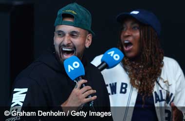 Nick Kyrgios interviewing Coco Gauff at the Australian Open 2024