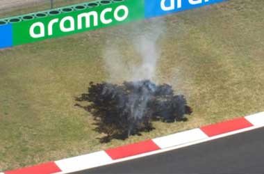 Grass fire at Chinese Grand Prix Practise session 2024