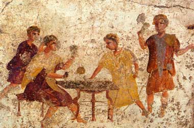 dice players in pompeii